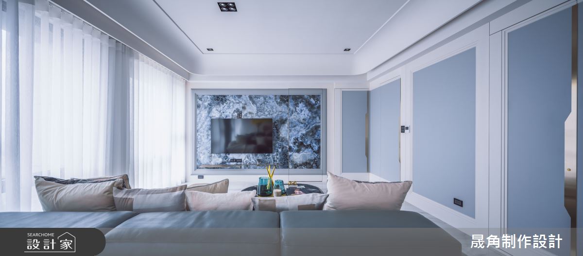 83坪預售屋＿輕奢風客廳案例圖片＿晟角制作設計有限公司＿晟角_山礬 Leisure之11