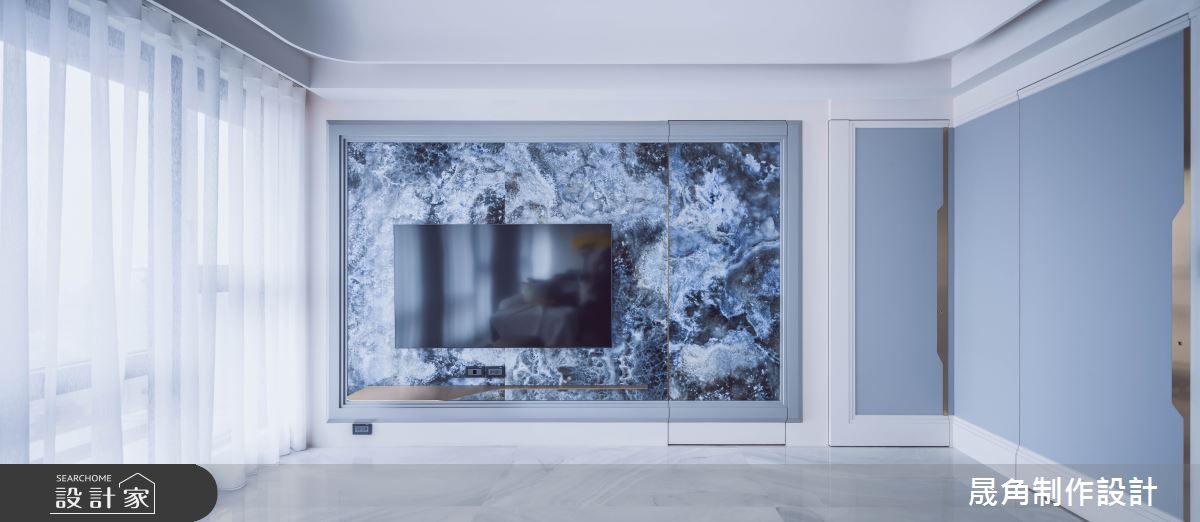 83坪預售屋＿輕奢風客廳案例圖片＿晟角制作設計有限公司＿晟角_山礬 Leisure之12