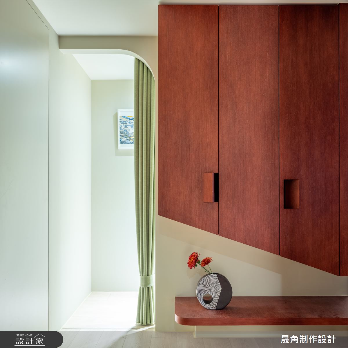 47坪老屋(16~30年)＿鄉村風玄關案例圖片＿晟角制作設計有限公司＿晟角_天堂鳥序曲 Bird of Paradise之1