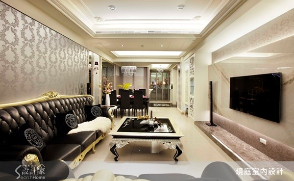 35坪新成屋(5年以下)＿新古典客廳餐廳佛堂案例圖片＿境庭室內裝修工程有限公司＿境庭_08之5