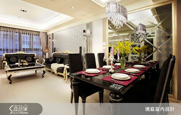 35坪新成屋(5年以下)＿新古典客廳餐廳案例圖片＿境庭室內裝修工程有限公司＿境庭_08之10
