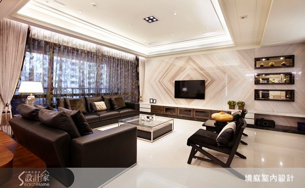 60坪新成屋(5年以下)＿新古典客廳案例圖片＿境庭室內裝修工程有限公司＿境庭_14之5