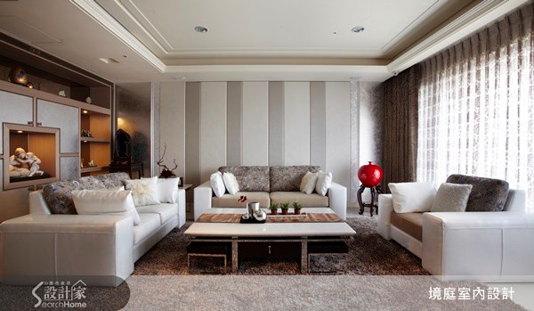 60坪新成屋(5年以下)＿新古典客廳案例圖片＿境庭室內裝修工程有限公司＿境庭_15之3