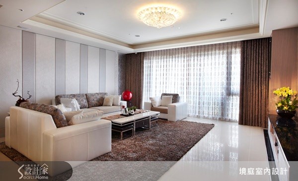 60坪新成屋(5年以下)＿新古典客廳案例圖片＿境庭室內裝修工程有限公司＿境庭_15之5
