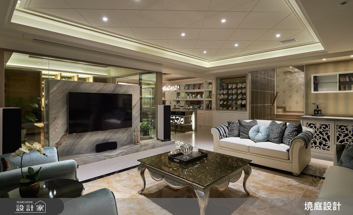 120坪新成屋(5年以下)＿新古典客廳吧檯案例圖片＿境庭室內裝修工程有限公司＿境庭_24之9