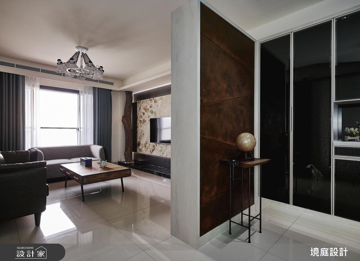 25坪新成屋(5年以下)＿工業風玄關客廳案例圖片＿境庭室內裝修工程有限公司＿境庭_26之2