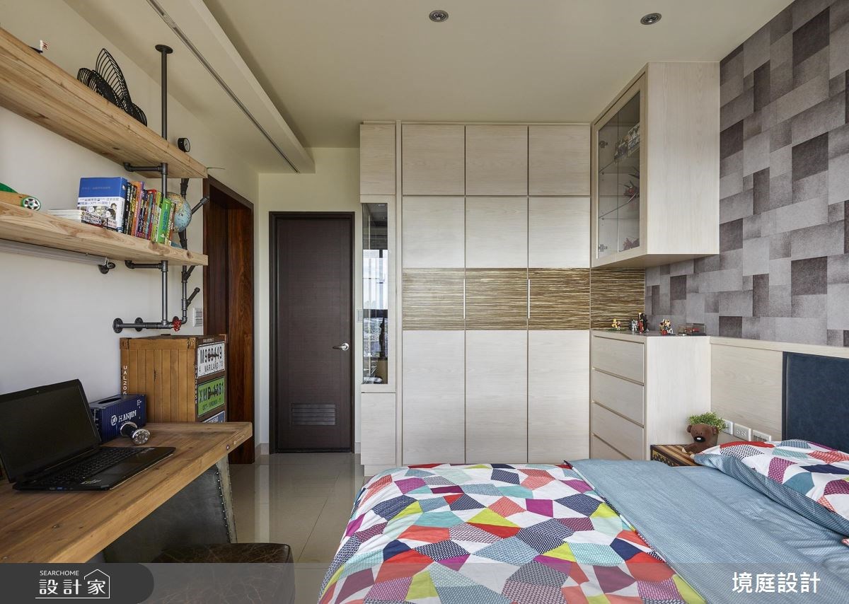 25坪新成屋(5年以下)＿工業風臥室案例圖片＿境庭室內裝修工程有限公司＿境庭_26之22