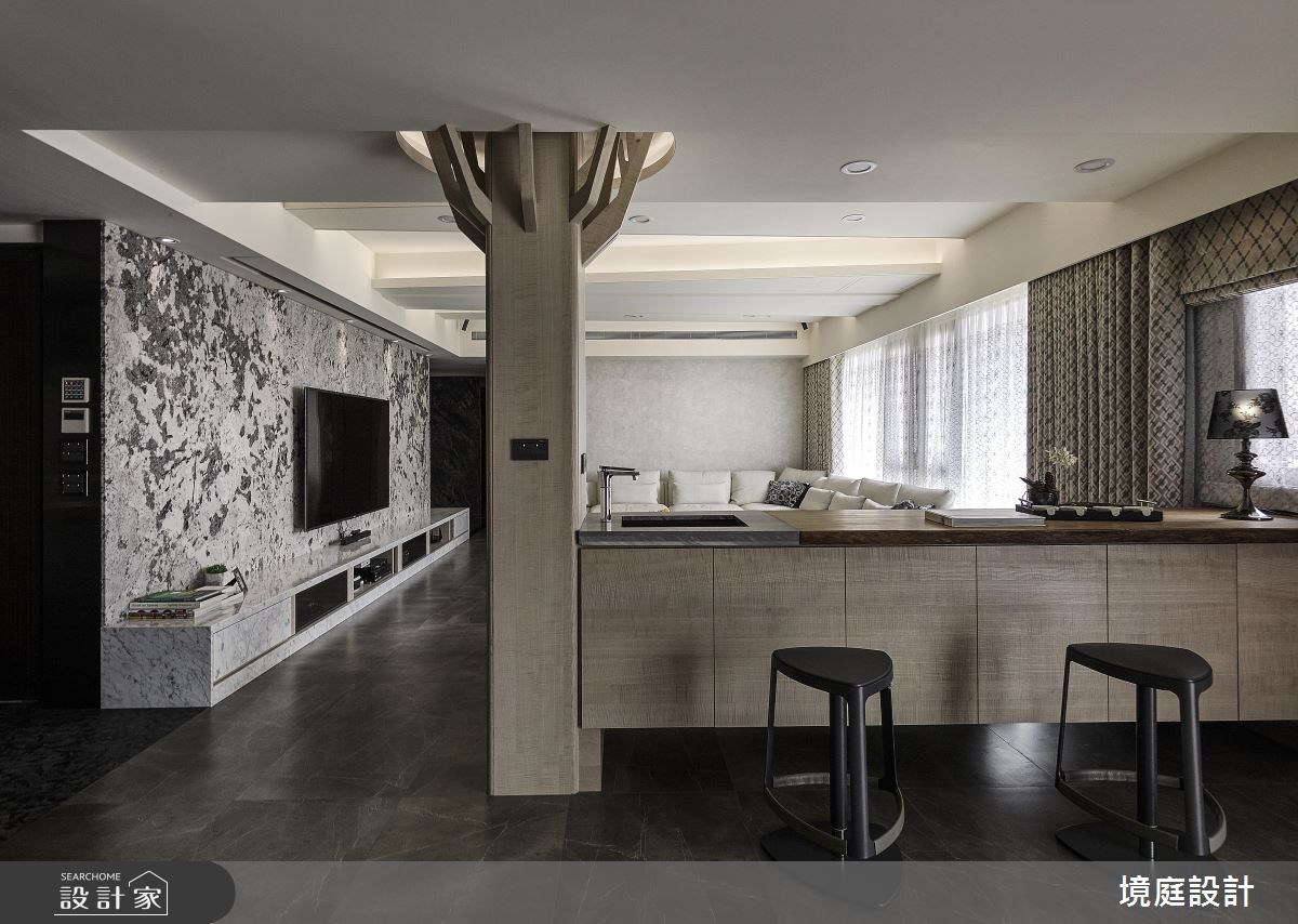 105坪新成屋(5年以下)＿現代風客廳案例圖片＿境庭室內裝修工程有限公司＿境庭_28之2