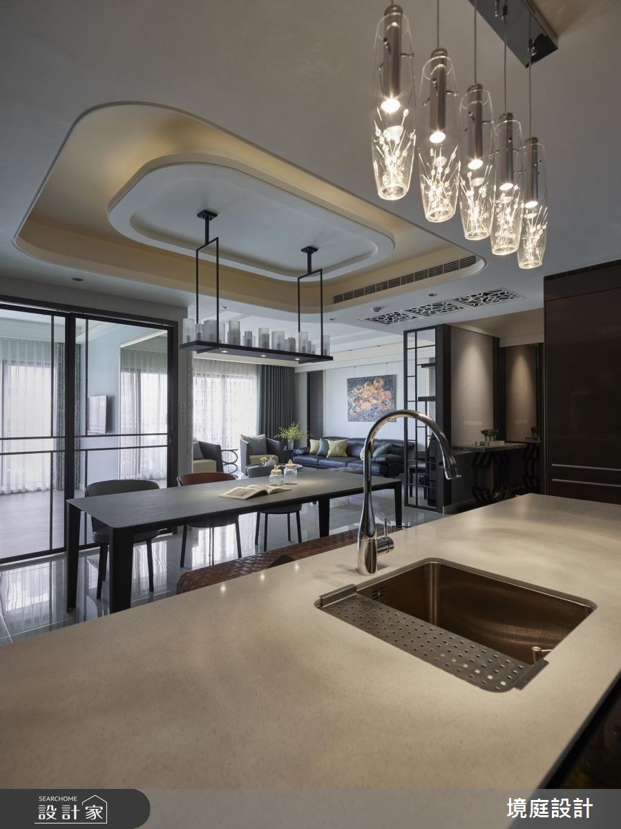 55坪新成屋(5年以下)＿現代風客廳餐廳廚房案例圖片＿境庭室內裝修工程有限公司＿境庭_29之19