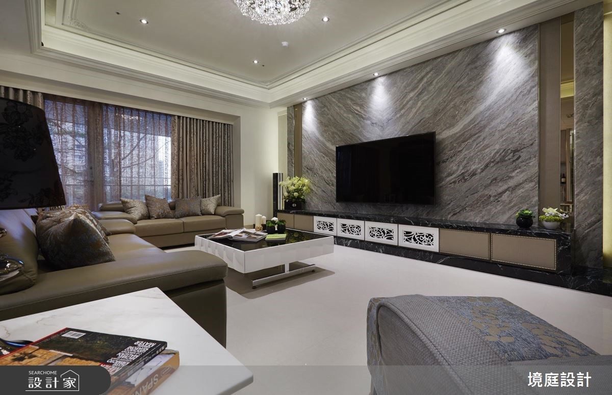 60坪新成屋(5年以下)＿混搭風客廳案例圖片＿境庭室內裝修工程有限公司＿境庭_34之3