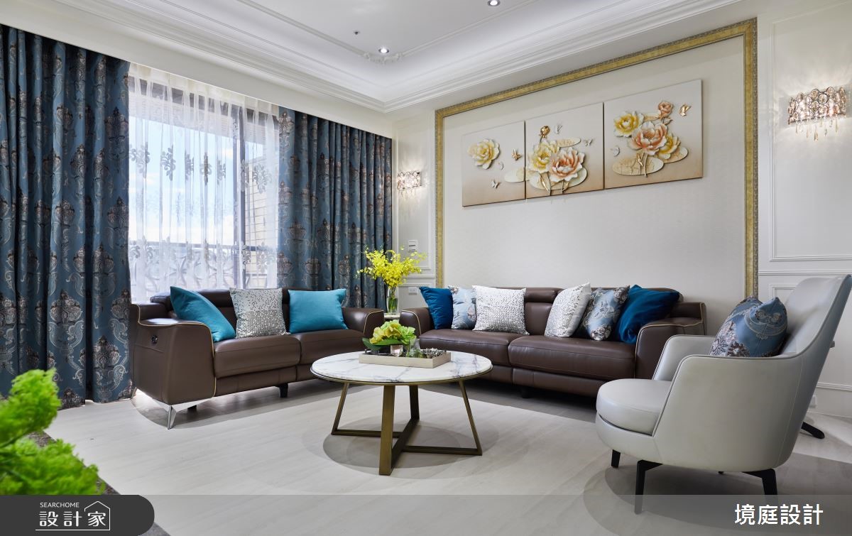 35坪新成屋(5年以下)＿混搭風客廳案例圖片＿境庭室內裝修工程有限公司＿境庭_36之5