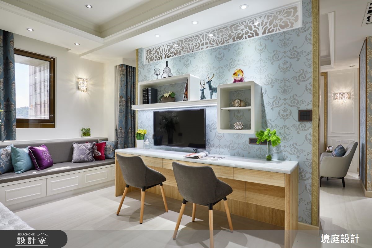 35坪新成屋(5年以下)＿混搭風書房臥榻案例圖片＿境庭室內裝修工程有限公司＿境庭_36之7