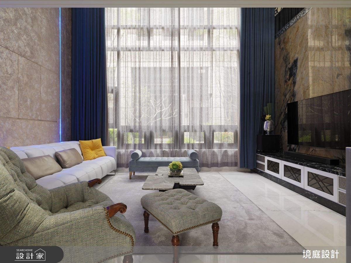 60坪新成屋(5年以下)＿混搭風客廳案例圖片＿境庭室內裝修工程有限公司＿境庭_38之5