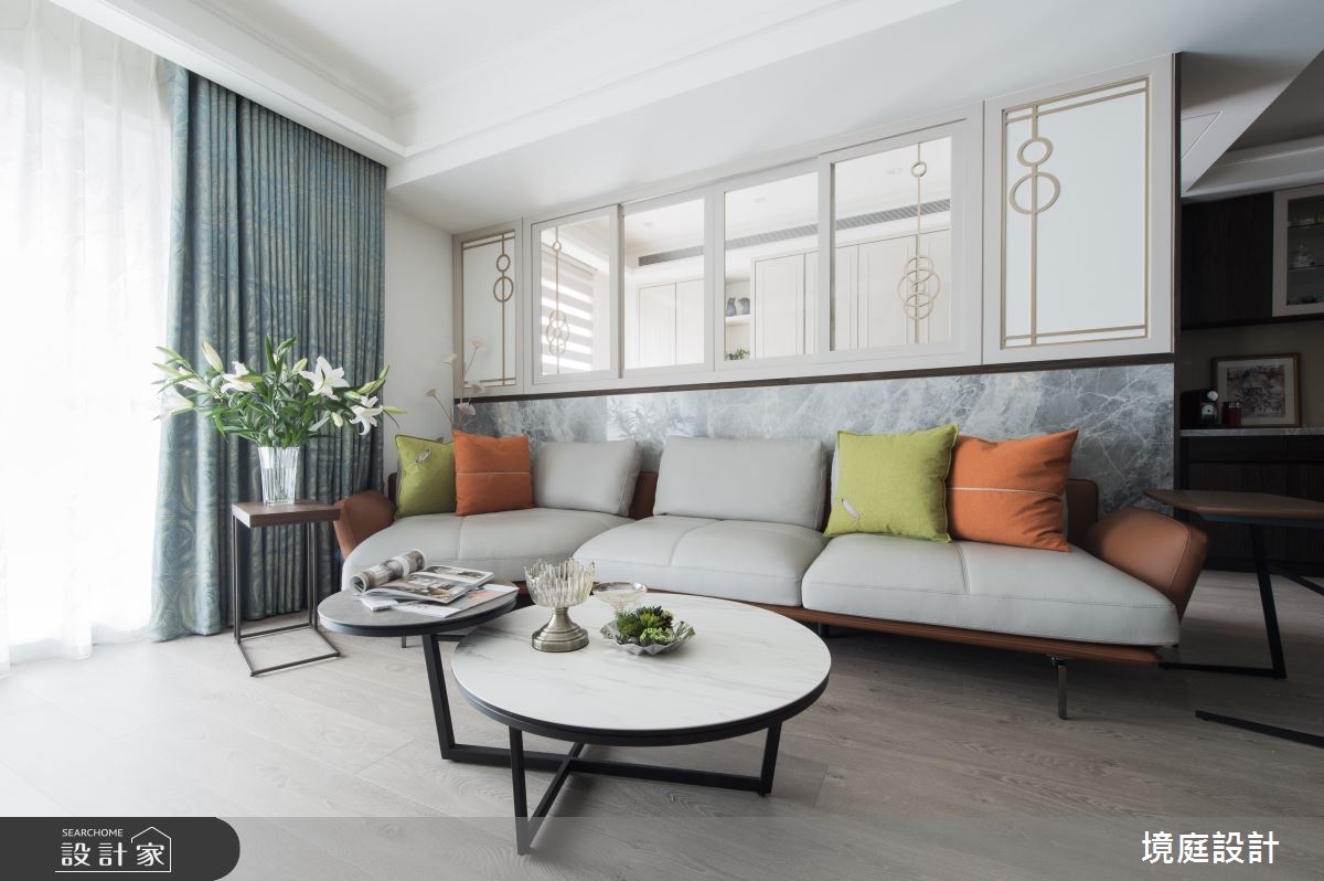 35坪新成屋(5年以下)＿混搭風客廳案例圖片＿境庭室內裝修工程有限公司＿境庭_45之6
