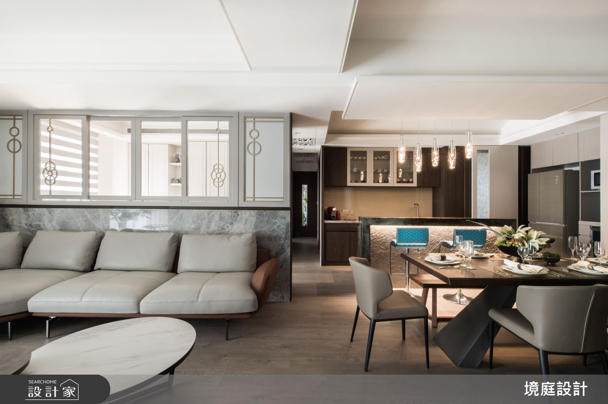 35坪新成屋(5年以下)＿混搭風客廳案例圖片＿境庭室內裝修工程有限公司＿境庭_45之9