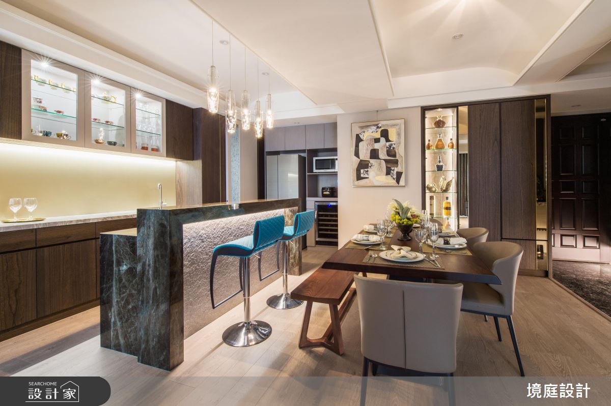 35坪新成屋(5年以下)＿混搭風餐廳吧檯案例圖片＿境庭室內裝修工程有限公司＿境庭_45之15