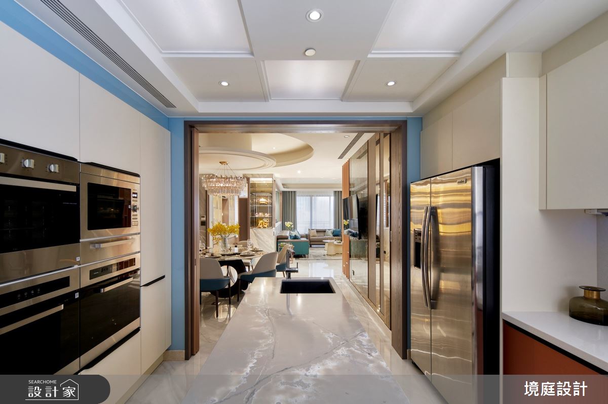 80坪毛胚屋＿混搭風廚房中島案例圖片＿境庭室內裝修工程有限公司＿境庭_46之22