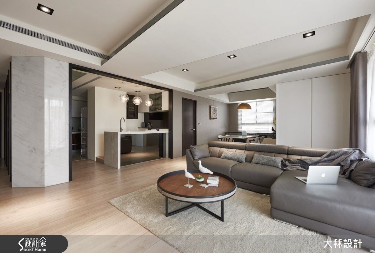 60坪新成屋(5年以下)＿現代風客廳餐廳廚房吧檯案例圖片＿大秝空間設計/建築規劃＿大秝_19之4