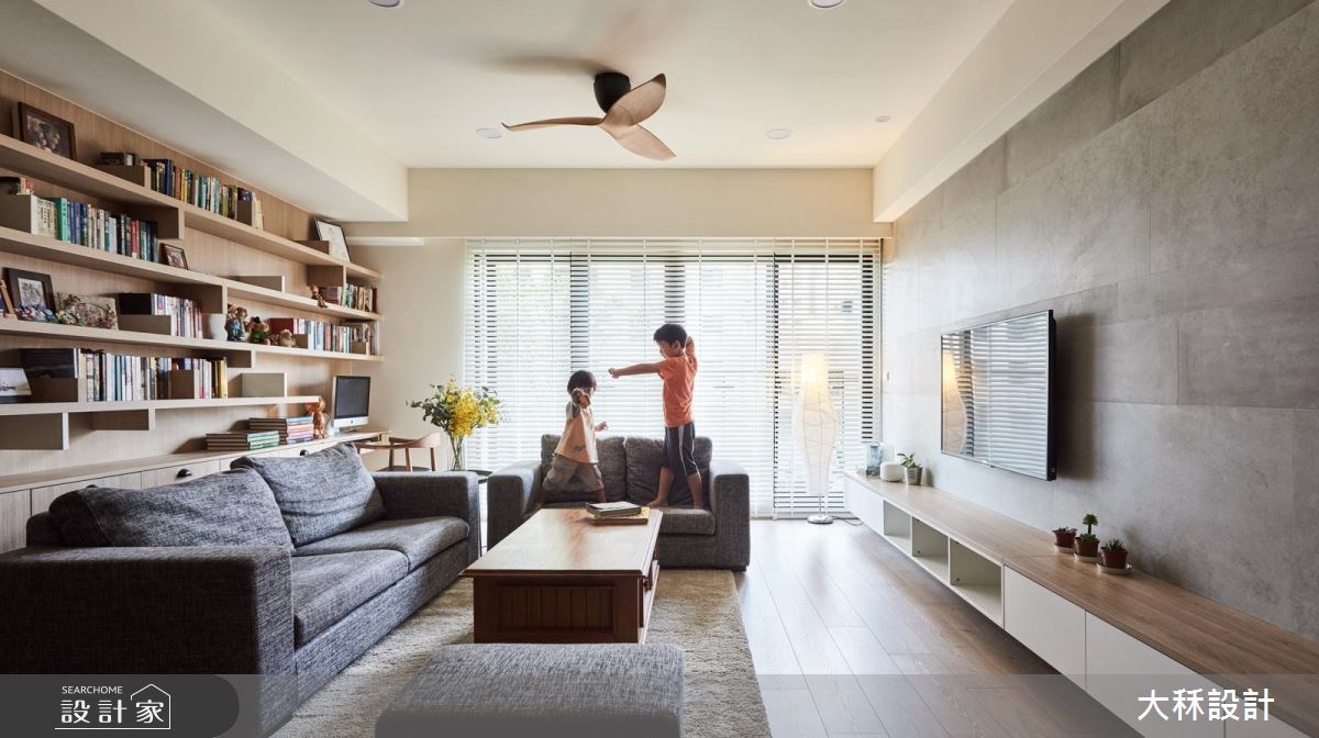 38坪新成屋(5年以下)＿美式風客廳書房案例圖片＿大秝空間設計/建築規劃＿大秝_24之5