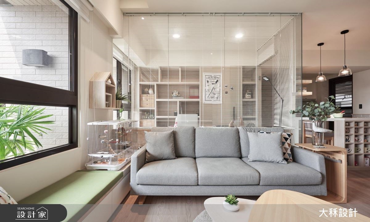 25坪新成屋(5年以下)＿北歐風客廳書房案例圖片＿大秝空間設計/建築規劃＿大秝_25之2