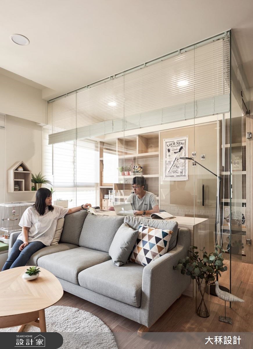 25坪新成屋(5年以下)＿北歐風客廳書房案例圖片＿大秝空間設計/建築規劃＿大秝_25之3