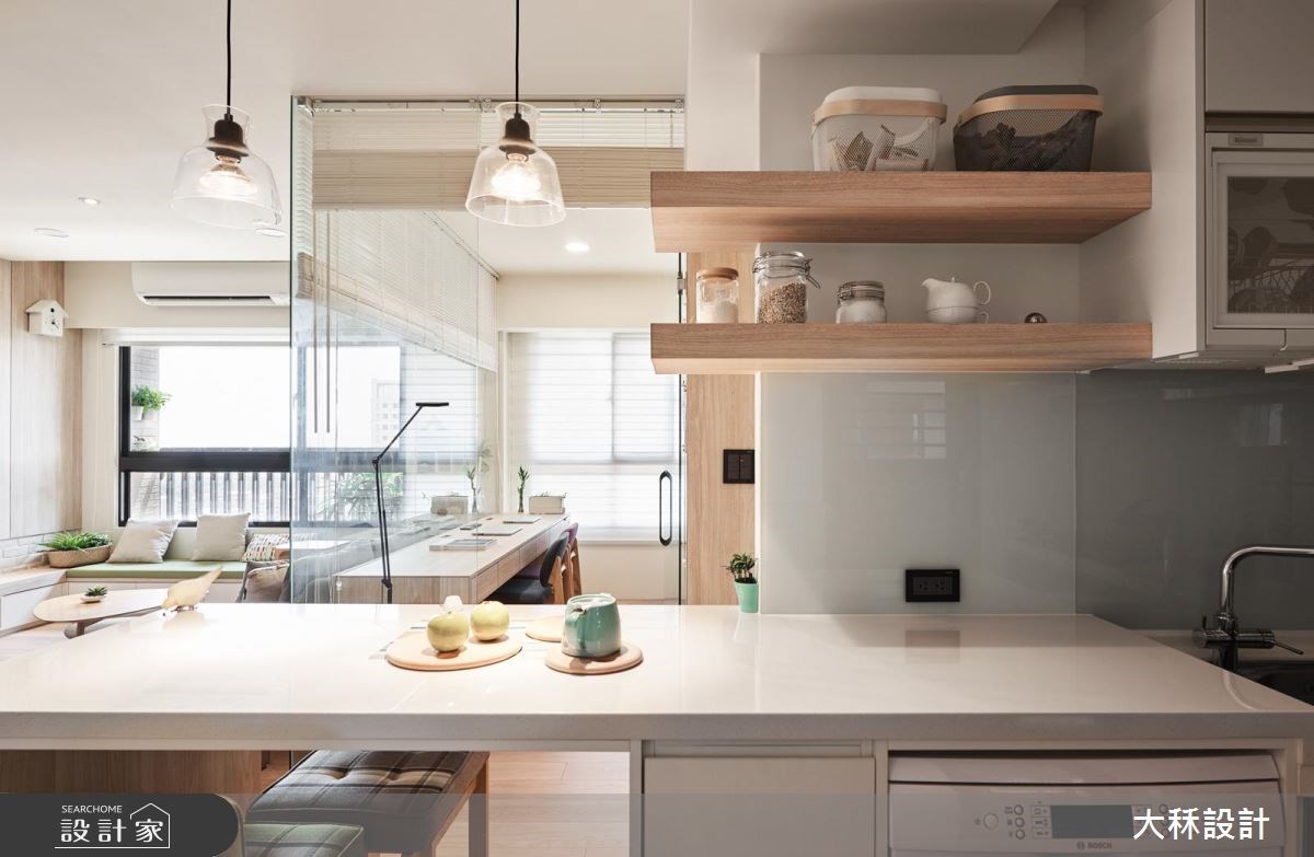 25坪新成屋(5年以下)＿北歐風客廳餐廳廚房書房臥榻案例圖片＿大秝空間設計/建築規劃＿大秝_25之3841