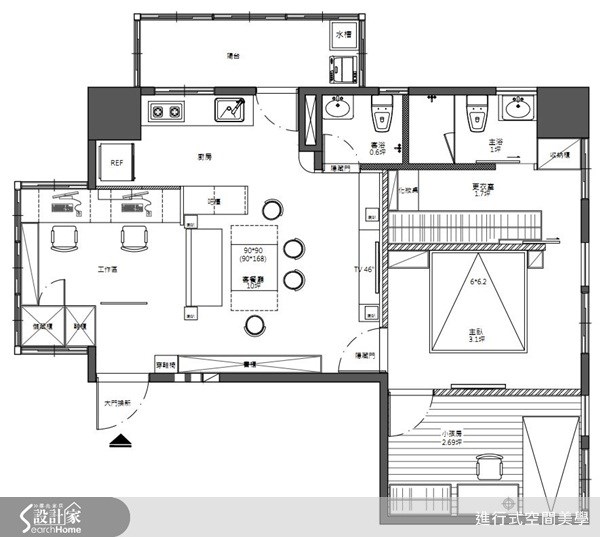 20坪老屋(16~30年)＿休閒風案例圖片＿進行式空間美學有限公司＿進行式_07之11