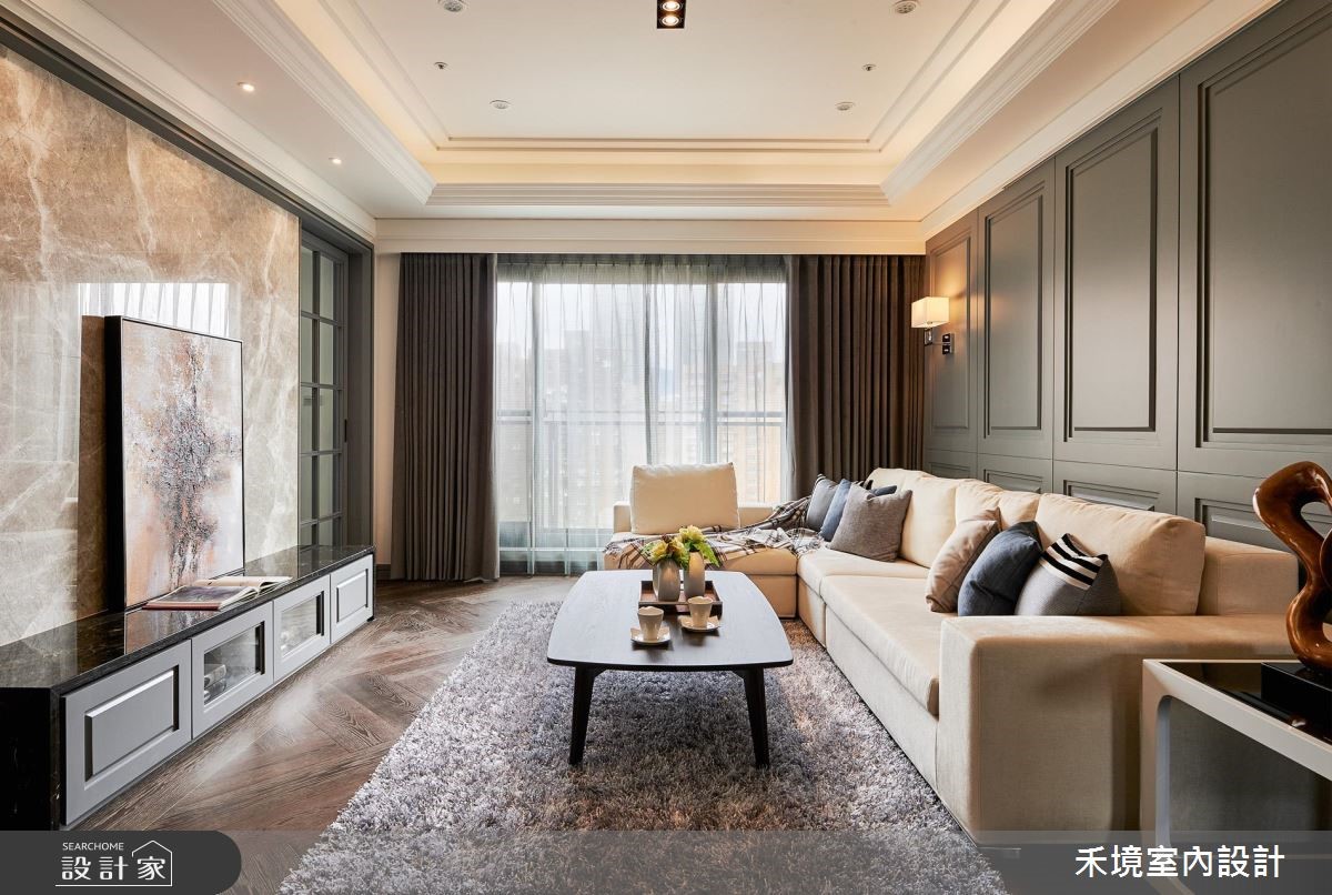 50坪新成屋(5年以下)＿新古典客廳案例圖片＿禾境室內設計＿禾境_12之1