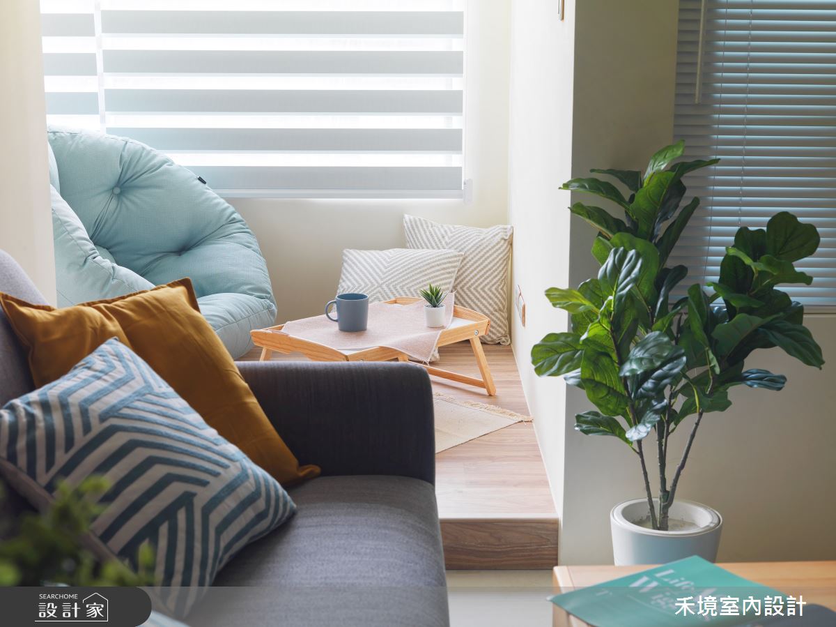 14坪新成屋(5年以下)＿混搭風客廳臥榻案例圖片＿禾境室內設計＿禾境_19之4