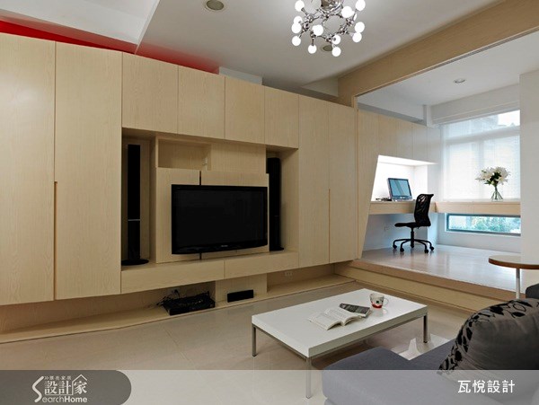 20坪新成屋(5年以下)＿休閒風客廳書房案例圖片＿瓦悅設計有限公司＿瓦悅_03之6