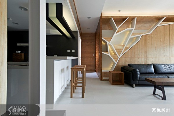 25坪新成屋(5年以下)＿休閒風客廳廚房吧檯案例圖片＿瓦悅設計有限公司＿瓦悅_09之2