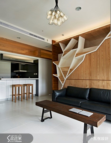 25坪新成屋(5年以下)＿休閒風客廳廚房吧檯案例圖片＿瓦悅設計有限公司＿瓦悅_09之8