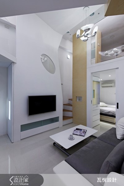 9坪老屋(16~30年)＿現代風客廳樓梯案例圖片＿瓦悅設計有限公司＿瓦悅_13之9