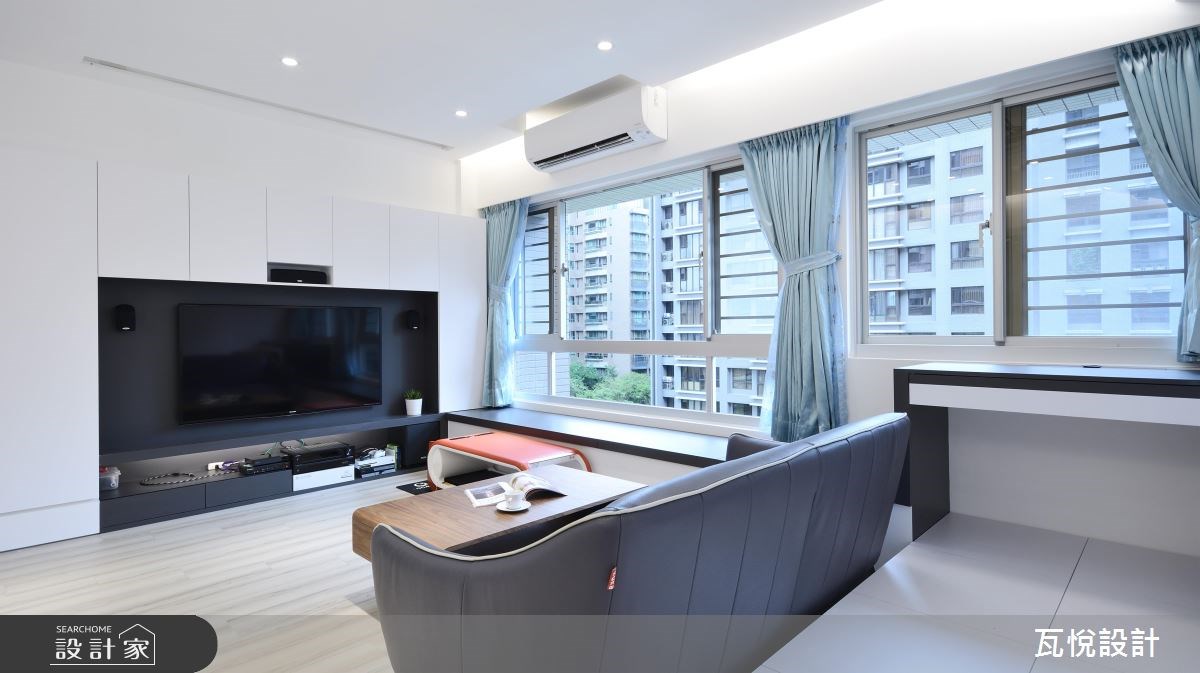 18坪中古屋(5~15年)＿現代風客廳臥榻案例圖片＿瓦悅設計有限公司＿瓦悅_35之5