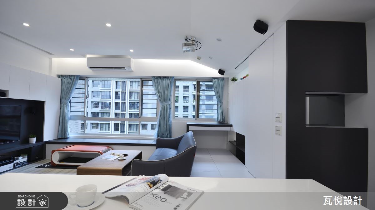 18坪中古屋(5~15年)＿現代風客廳臥榻案例圖片＿瓦悅設計有限公司＿瓦悅_35之12