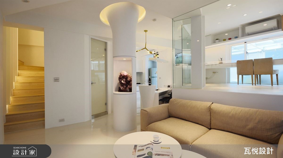 34坪老屋(16~30年)＿現代風客廳樓梯案例圖片＿瓦悅設計有限公司＿瓦悅_45之4