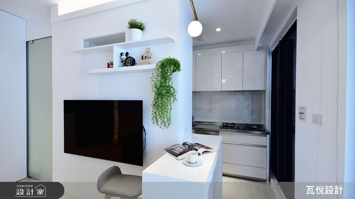 12坪新成屋(5年以下)＿現代風客廳餐廳廚房吧檯中島案例圖片＿瓦悅設計有限公司＿瓦悅_51之14