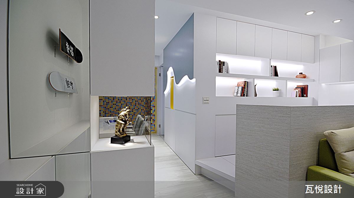 26坪新古屋(10年以下)＿現代風玄關客廳書房案例圖片＿瓦悅設計有限公司＿瓦悅_57之2