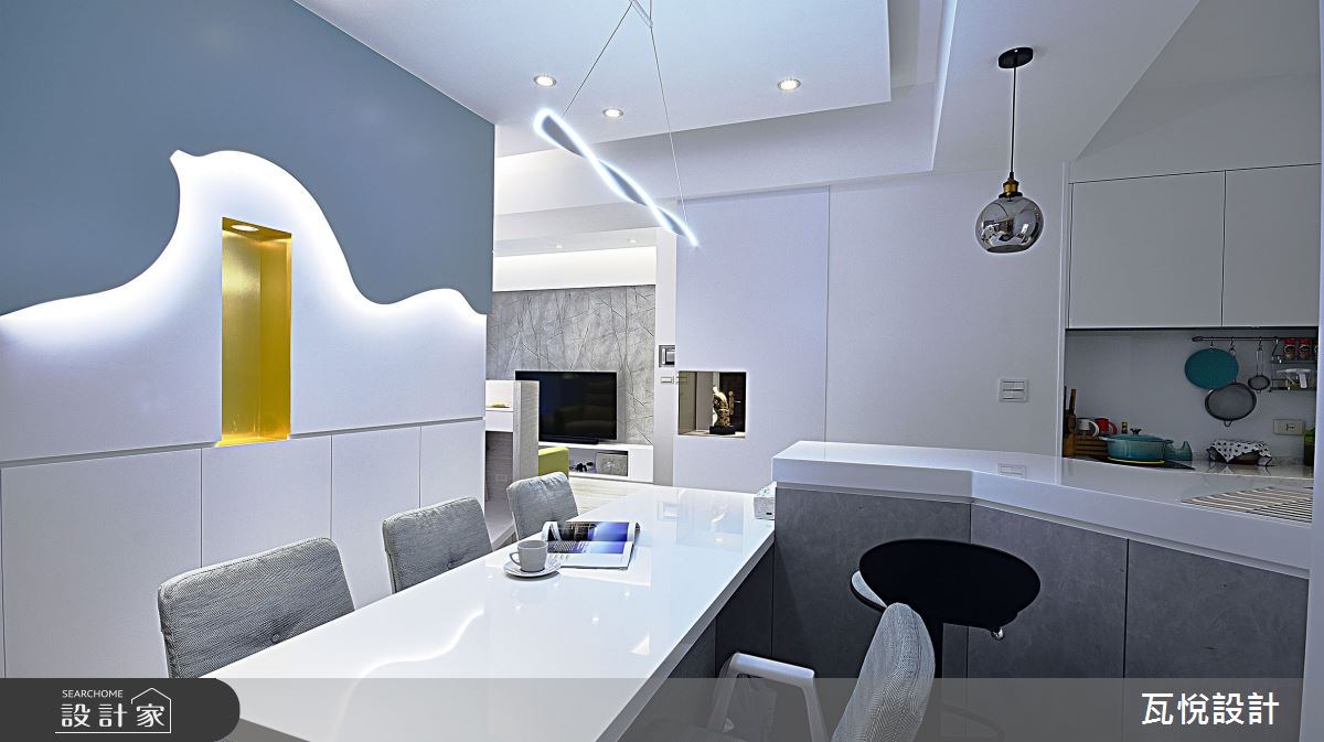 26坪新古屋(10年以下)＿現代風餐廳吧檯中島案例圖片＿瓦悅設計有限公司＿瓦悅_57之22
