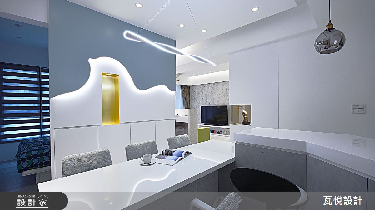 26坪新古屋(10年以下)＿現代風餐廳吧檯中島案例圖片＿瓦悅設計有限公司＿瓦悅_57之23
