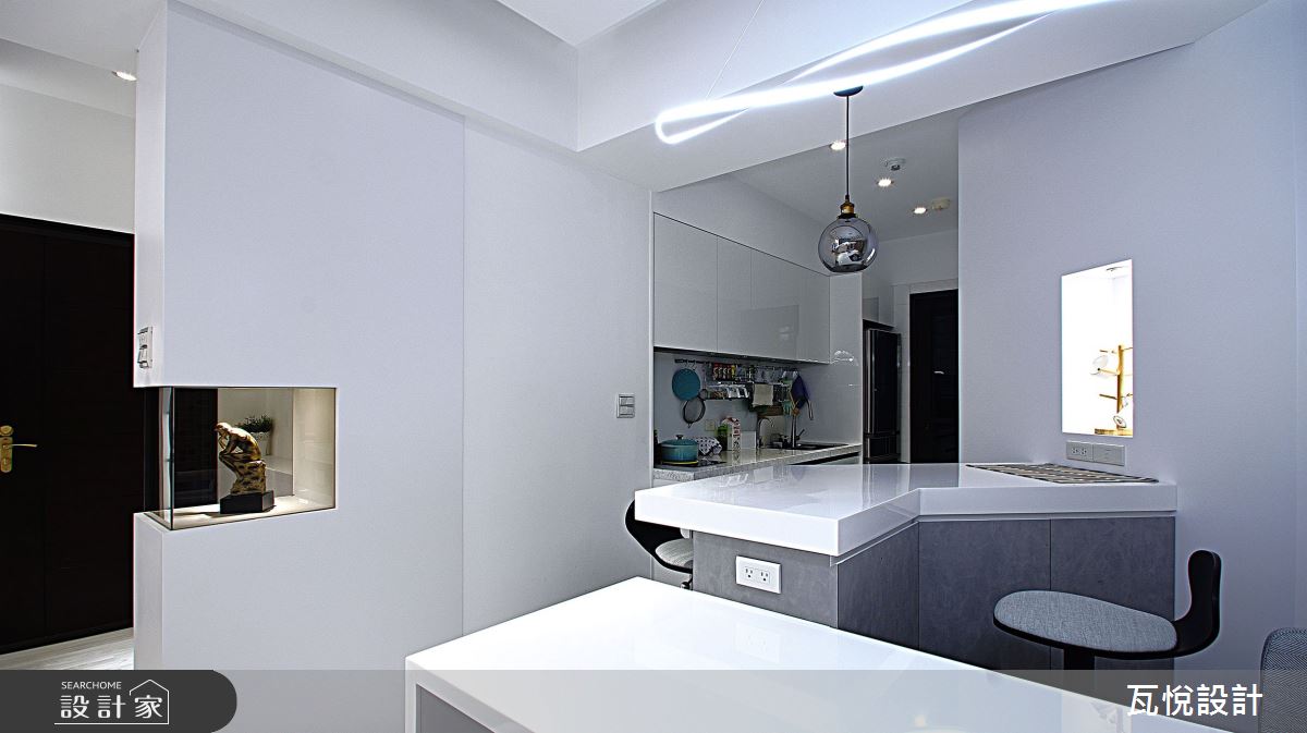 26坪新古屋(10年以下)＿現代風玄關餐廳廚房吧檯中島案例圖片＿瓦悅設計有限公司＿瓦悅_57之21