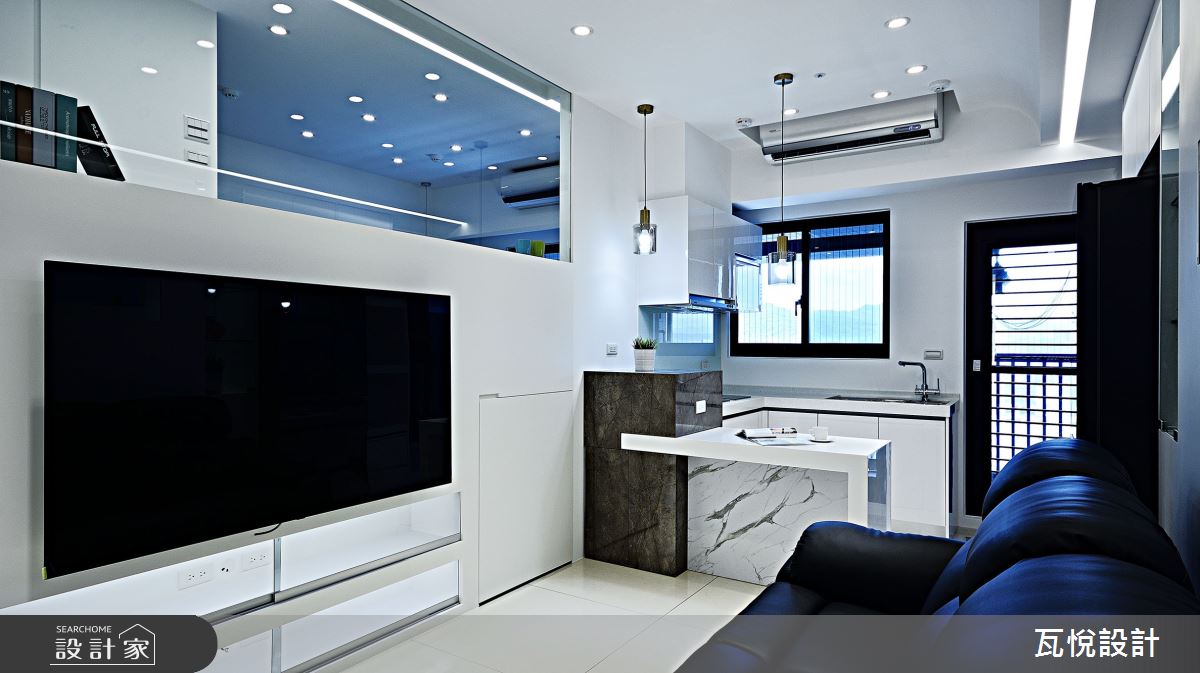 16坪新成屋(5年以下)＿現代風客廳餐廳廚房中島案例圖片＿瓦悅設計有限公司＿瓦悅_58之8