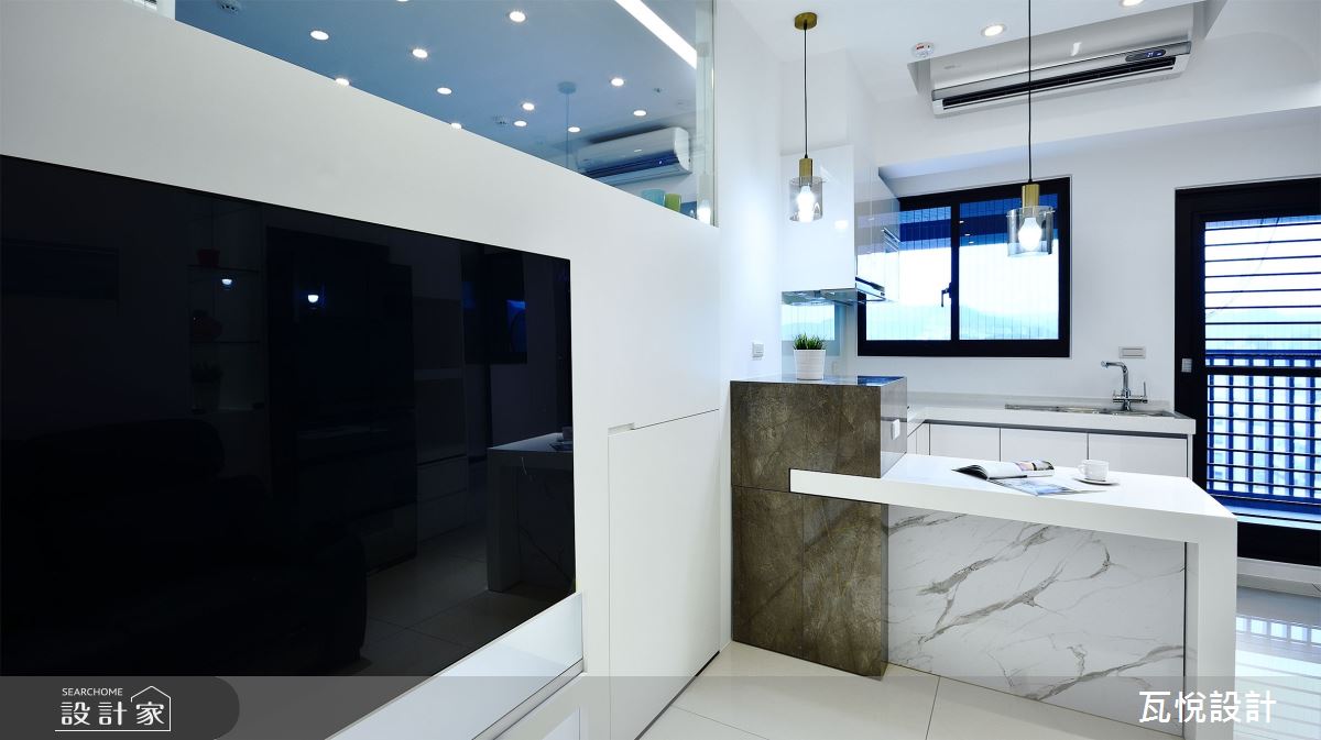 16坪新成屋(5年以下)＿現代風客廳餐廳廚房中島案例圖片＿瓦悅設計有限公司＿瓦悅_58之26