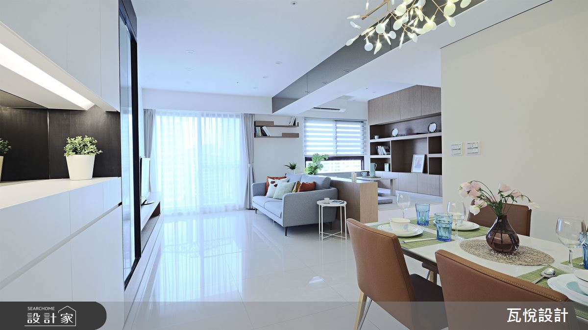 25坪新成屋(5年以下)＿現代風客廳餐廳書房和室案例圖片＿瓦悅設計有限公司＿瓦悅_60之20