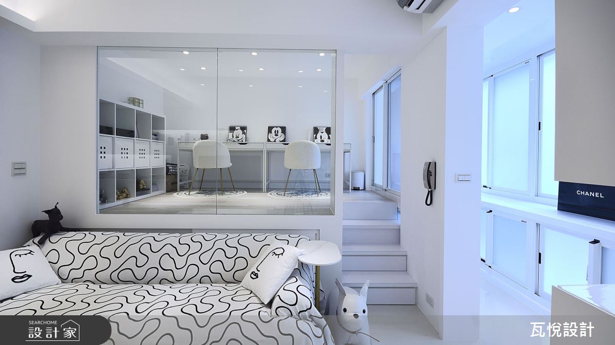 27坪老屋(41~50年)＿現代風客廳書房樓梯陽台案例圖片＿瓦悅設計有限公司＿瓦悅_61之12