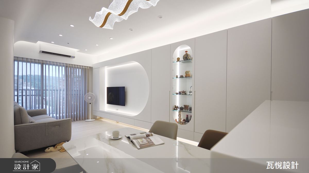 25坪預售屋＿現代風客廳餐廳吧檯中島案例圖片＿瓦悅設計有限公司＿瓦悅_63之4