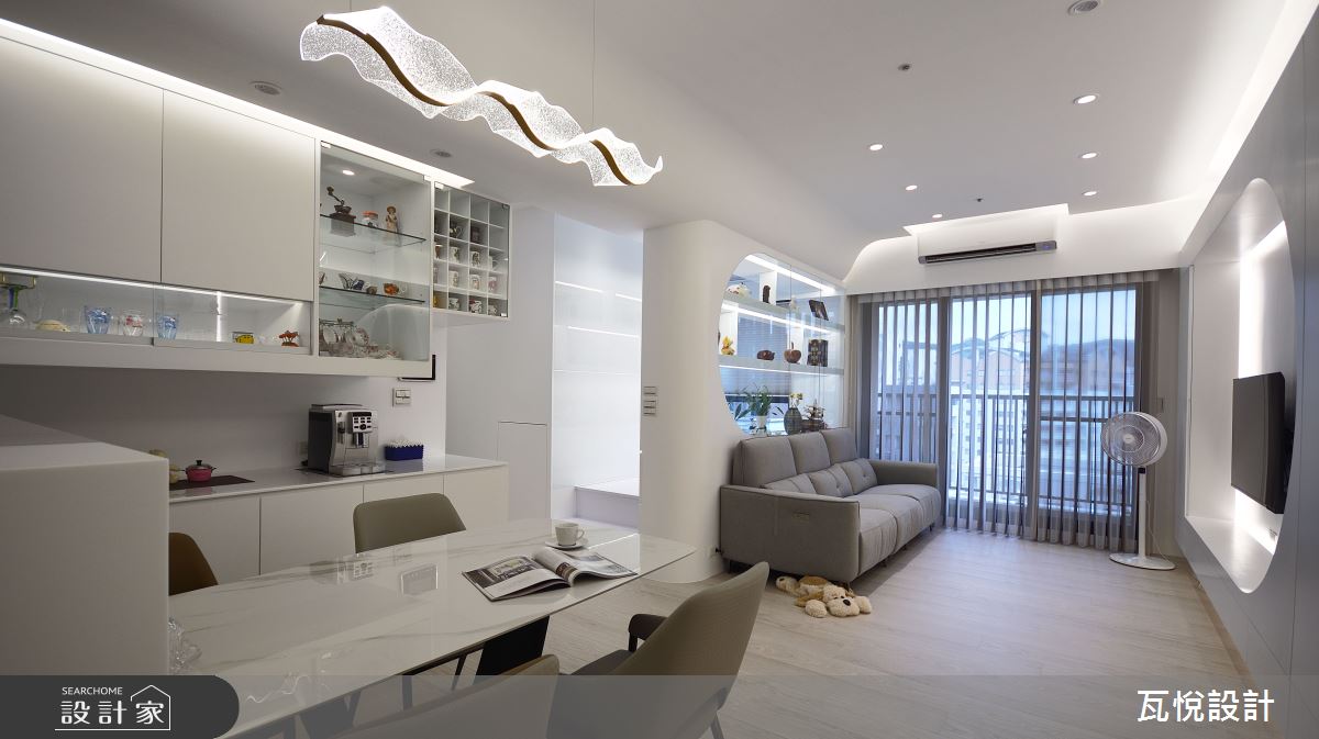 25坪預售屋＿現代風客廳餐廳吧檯中島案例圖片＿瓦悅設計有限公司＿瓦悅_63之7