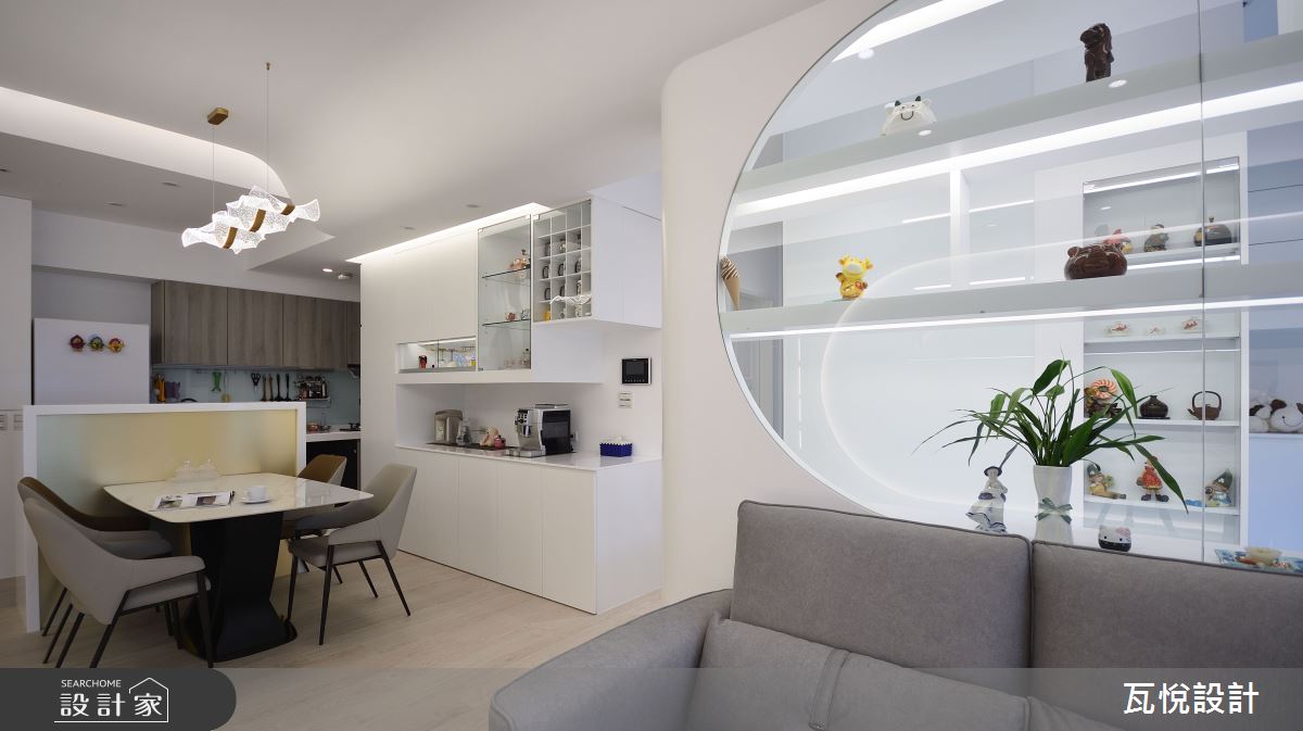 25坪預售屋＿現代風客廳餐廳廚房吧檯書房中島案例圖片＿瓦悅設計有限公司＿瓦悅_63之15