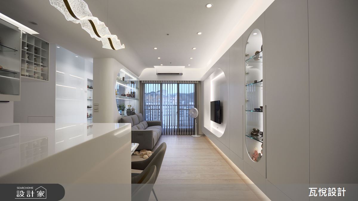 25坪預售屋＿現代風玄關客廳餐廳中島案例圖片＿瓦悅設計有限公司＿瓦悅_63之2