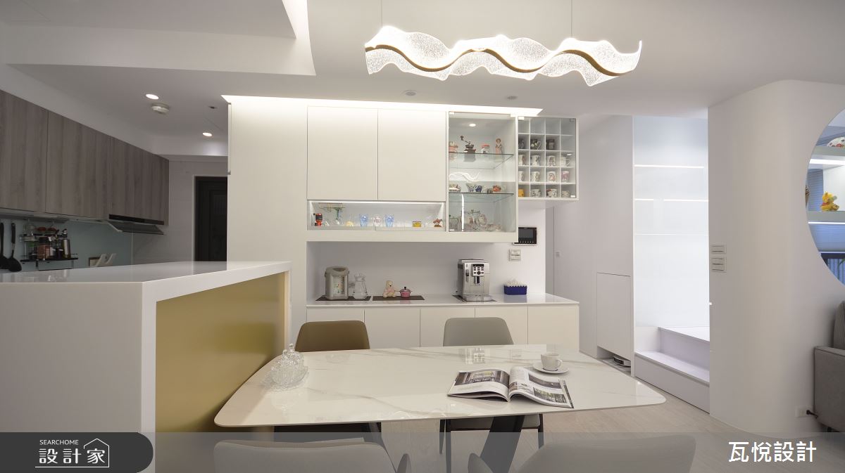25坪預售屋＿現代風餐廳廚房吧檯中島案例圖片＿瓦悅設計有限公司＿瓦悅_63之17